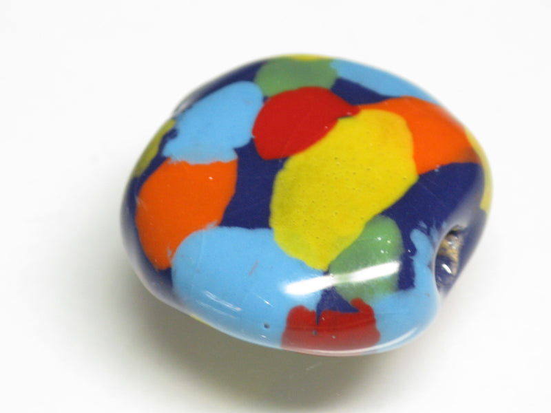 TOKO-BEADS KZ199-30 Kenyan ceramic bead 22mm KZ199-30 ケニアセラミックビーズ 22mmKazuri カズリビーズ Asian bead & African bead  Handmade,Lampeork,bead,asia,india,ethnic,parts,accessory,beads とんぼ玉,ビーズ,トンボ玉,アジア,インド,エスニック,手作り,パーツ,アクセサリー