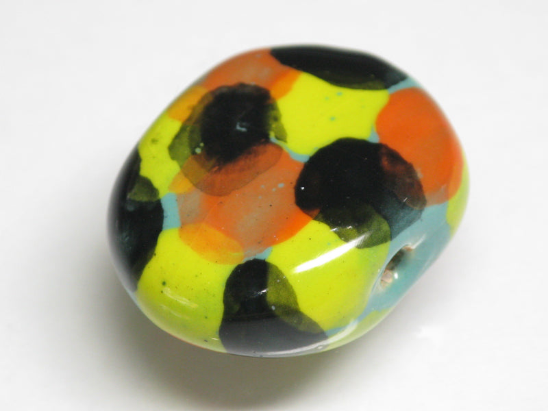 TOKO-BEADS KZ199-31 Kenyan ceramic bead 23mm KZ199-31 ケニアセラミックビーズ 23mmKazuri カズリビーズ Asian bead & African bead  Handmade,Lampeork,bead,asia,india,ethnic,parts,accessory,beads とんぼ玉,ビーズ,トンボ玉,アジア,インド,エスニック,手作り,パーツ,アクセサリー