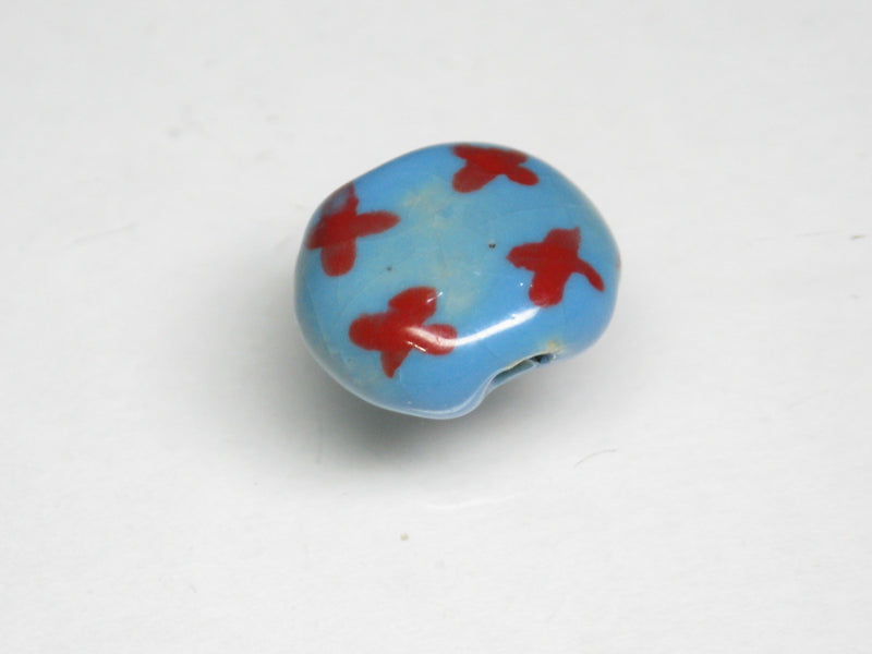 TOKO-BEADS KZ199-46 Kenyan ceramic bead 12mm KZ199-46 ケニアセラミックビーズ 12mmKazuri カズリビーズ Asian bead & African bead  Handmade,Lampeork,bead,asia,india,ethnic,parts,accessory,beads とんぼ玉,ビーズ,トンボ玉,アジア,インド,エスニック,手作り,パーツ,アクセサリー