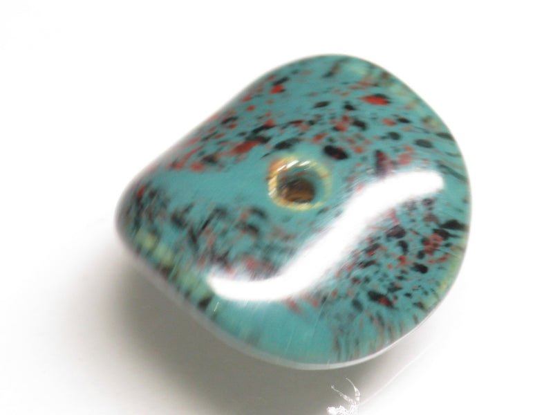 TOKO-BEADS KZ199-52 Kenyan ceramic bead 19mm KZ199-52 ケニアセラミックビーズ 19mm Asian bead & African bead  Handmade,Lampeork,bead,asia,india,ethnic,parts,accessory,beads とんぼ玉,ビーズ,トンボ玉,アジア,インド,エスニック,手作り,パーツ,アクセサリー