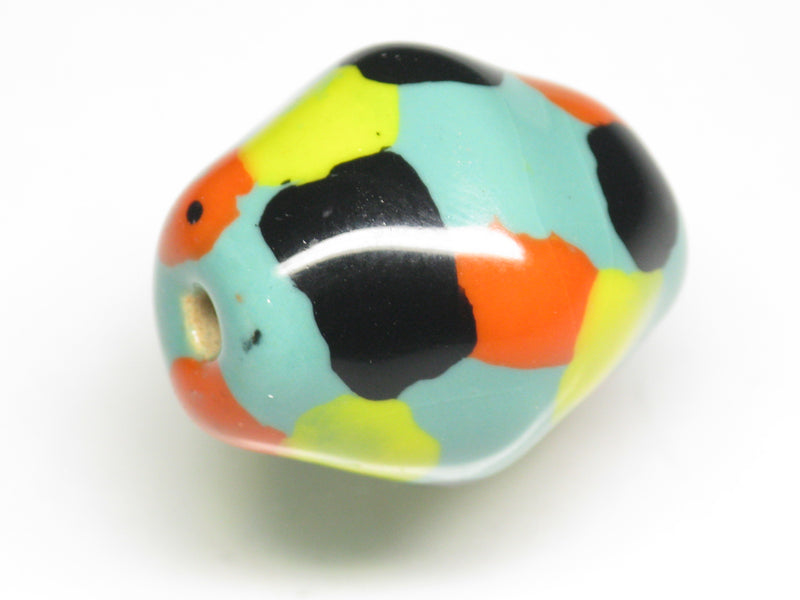 TOKO-BEADS KZ200-39 Kenyan ceramic bead 18mm KZ200-39 ケニアセラミックビーズ 18mm Asian bead & African bead  Handmade,Lampeork,bead,asia,india,ethnic,parts,accessory,beads とんぼ玉,ビーズ,トンボ玉,アジア,インド,エスニック,手作り,パーツ,アクセサリー