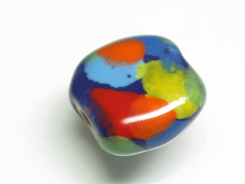 TOKO-BEADS KZ203-02 Kenyan ceramic bead 18mm KZ203-02 ケニアセラミックビーズ 18mm Asian bead & African bead  Handmade,Lampeork,bead,asia,india,ethnic,parts,accessory,beads とんぼ玉,ビーズ,トンボ玉,アジア,インド,エスニック,手作り,パーツ,アクセサリー