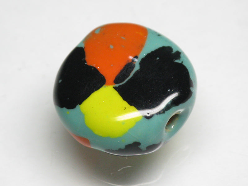 TOKO-BEADS KZ203-03 Kenyan ceramic bead 18~19mm KZ203-03 Kazuri ケニアセラミックビーズ 18~19mm Asian bead & African bead  Handmade,Lampeork,bead,asia,india,ethnic,parts,accessory,beads とんぼ玉,ビーズ,トンボ玉,アジア,インド,エスニック,手作り,パーツ,アクセサリー