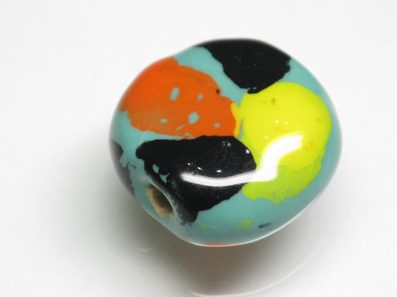 TOKO-BEADS KZ203-03 Kenyan ceramic bead 18~19mm KZ203-03 ケニアセラミックビーズ 18~19mm Asian bead & African bead  Handmade,Lampeork,bead,asia,india,ethnic,parts,accessory,beads とんぼ玉,ビーズ,トンボ玉,アジア,インド,エスニック,手作り,パーツ,アクセサリー