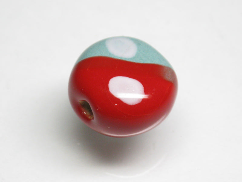 TOKO-BEADS KZ204-01 Kenyan ceramic bead 15~16mm KZ204-01 ケニアセラミックビーズ 15~16mmKazuri カズリビーズ Asian bead & African bead  Handmade,Lampeork,bead,asia,india,ethnic,parts,accessory,beads とんぼ玉,ビーズ,トンボ玉,アジア,インド,エスニック,手作り,パーツ,アクセサリー
