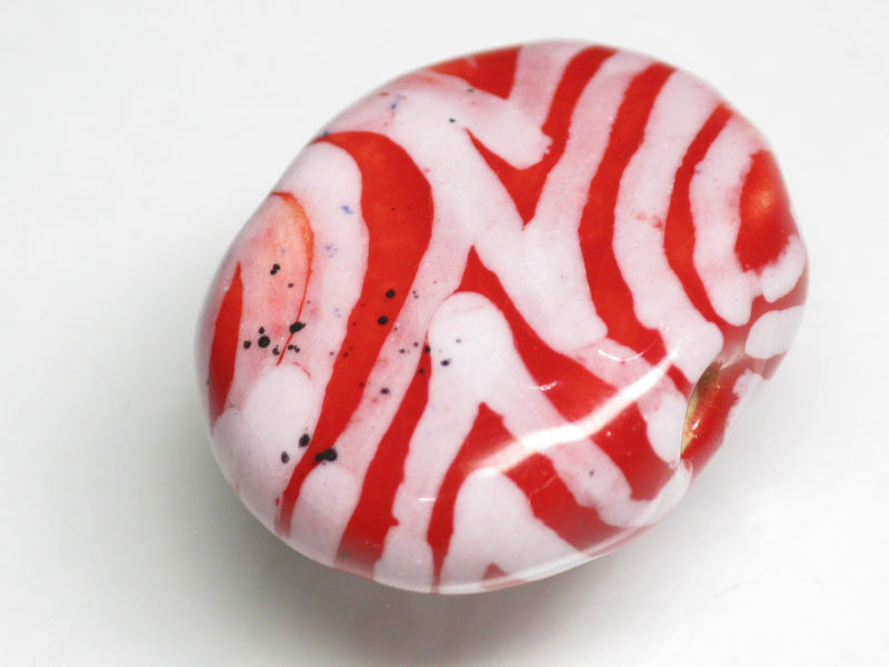 TOKO-BEADS KZ211-01 Kenyan ceramic bead 23mm KZ211-01 ケニアセラミックビーズ 23mmKazuri カズリビーズ Asian bead & African bead  Handmade,Lampeork,bead,asia,india,ethnic,parts,accessory,beads とんぼ玉,ビーズ,トンボ玉,アジア,インド,エスニック,手作り,パーツ,アクセサリー