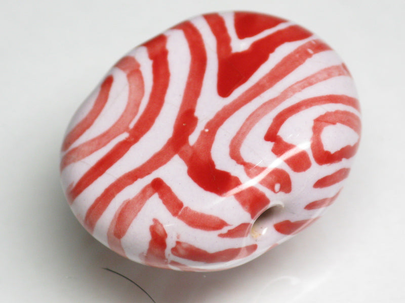 TOKO-BEADS KZ211-02 Kenyan ceramic bead 24mm KZ211-02 ケニアセラミックビーズ 24mmKazuri カズリビーズ Asian bead & African bead  Handmade,Lampeork,bead,asia,india,ethnic,parts,accessory,beads とんぼ玉,ビーズ,トンボ玉,アジア,インド,エスニック,手作り,パーツ,アクセサリー