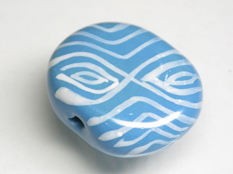 TOKO-BEADS KZ211-08 Kenyan ceramic bead 23mm KZ211-08 ケニアセラミックビーズ 23mmKazuri カズリビーズ Asian bead & African bead  Handmade,Lampeork,bead,asia,india,ethnic,parts,accessory,beads とんぼ玉,ビーズ,トンボ玉,アジア,インド,エスニック,手作り,パーツ,アクセサリー