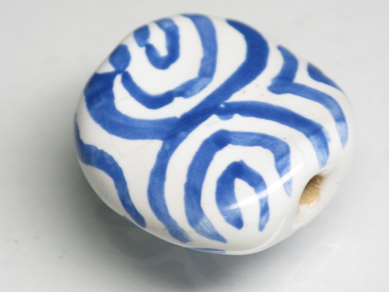 TOKO-BEADS KZ211-10 Kenyan ceramic bead 22mm KZ211-10 ケニアセラミックビーズ 22mmKazuri カズリビーズ Asian bead & African bead  Handmade,Lampeork,bead,asia,india,ethnic,parts,accessory,beads とんぼ玉,ビーズ,トンボ玉,アジア,インド,エスニック,手作り,パーツ,アクセサリー