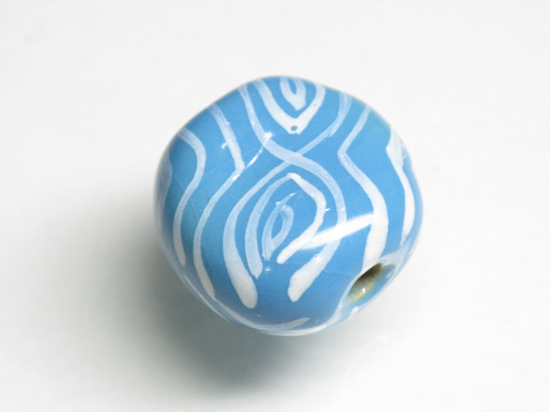 TOKO-BEADS KZ214-03 Kenyan ceramic bead 15mm KZ214-03 Kazuri ケニアセラミックビーズ 15mm Asian bead & African bead  Handmade,Lampeork,bead,asia,india,ethnic,parts,accessory,beads とんぼ玉,ビーズ,トンボ玉,アジア,インド,エスニック,手作り,パーツ,アクセサリー