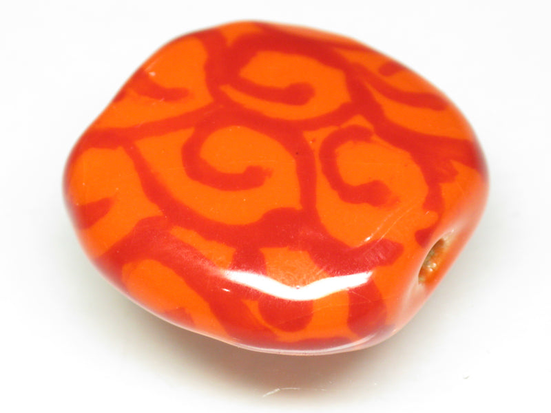 TOKO-BEADS KZ221-01 Kenyan ceramic bead 22.5mm KZ221-01 ケニアセラミックビーズ 22.5mmKazuri カズリビーズ Asian bead & African bead  Handmade,Lampeork,bead,asia,india,ethnic,parts,accessory,beads とんぼ玉,ビーズ,トンボ玉,アジア,インド,エスニック,手作り,パーツ,アクセサリー