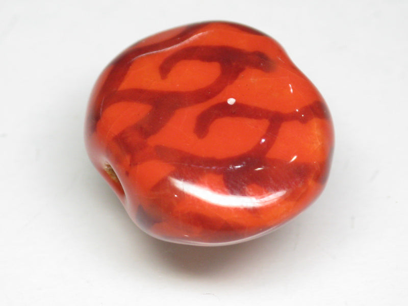 TOKO-BEADS KZ221-03 Kenyan ceramic bead 22mm KZ221-03 ケニアセラミックビーズ 22mmKazuri カズリビーズ Asian bead & African bead  Handmade,Lampeork,bead,asia,india,ethnic,parts,accessory,beads とんぼ玉,ビーズ,トンボ玉,アジア,インド,エスニック,手作り,パーツ,アクセサリー