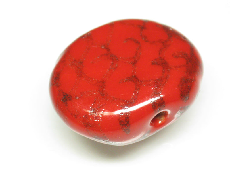 TOKO-BEADS KZ221-04 Kenyan ceramic bead 23mm KZ221-04 ケニアセラミックビーズ 23mmKazuri カズリビーズ Asian bead & African bead  Handmade,Lampeork,bead,asia,india,ethnic,parts,accessory,beads とんぼ玉,ビーズ,トンボ玉,アジア,インド,エスニック,手作り,パーツ,アクセサリー