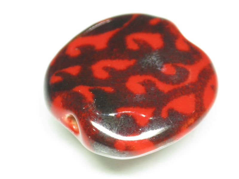 TOKO-BEADS KZ221-05 Kenyan ceramic bead 23mm KZ221-05 ケニアセラミックビーズ 23mmKazuri カズリビーズ Asian bead & African bead  Handmade,Lampeork,bead,asia,india,ethnic,parts,accessory,beads とんぼ玉,ビーズ,トンボ玉,アジア,インド,エスニック,手作り,パーツ,アクセサリー