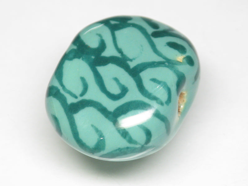 TOKO-BEADS KZ221-08 Kenyan ceramic bead 24mm KZ221-08 ケニアセラミックビーズ 24mmKazuri カズリビーズ Asian bead & African bead  Handmade,Lampeork,bead,asia,india,ethnic,parts,accessory,beads とんぼ玉,ビーズ,トンボ玉,アジア,インド,エスニック,手作り,パーツ,アクセサリー