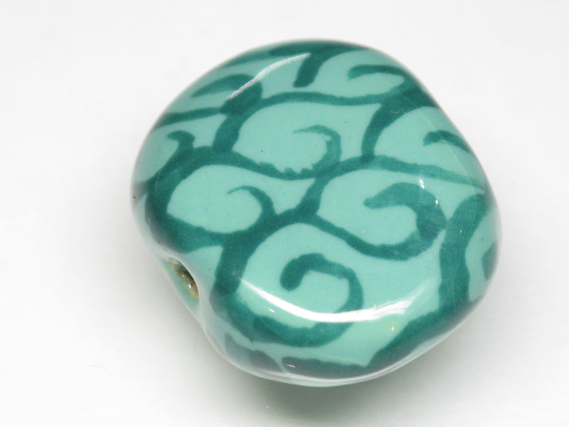 TOKO-BEADS KZ221-08 Kenyan ceramic bead 24mm KZ221-08 ケニアセラミックビーズ 24mmKazuri カズリビーズ Asian bead & African bead  Handmade,Lampeork,bead,asia,india,ethnic,parts,accessory,beads とんぼ玉,ビーズ,トンボ玉,アジア,インド,エスニック,手作り,パーツ,アクセサリー