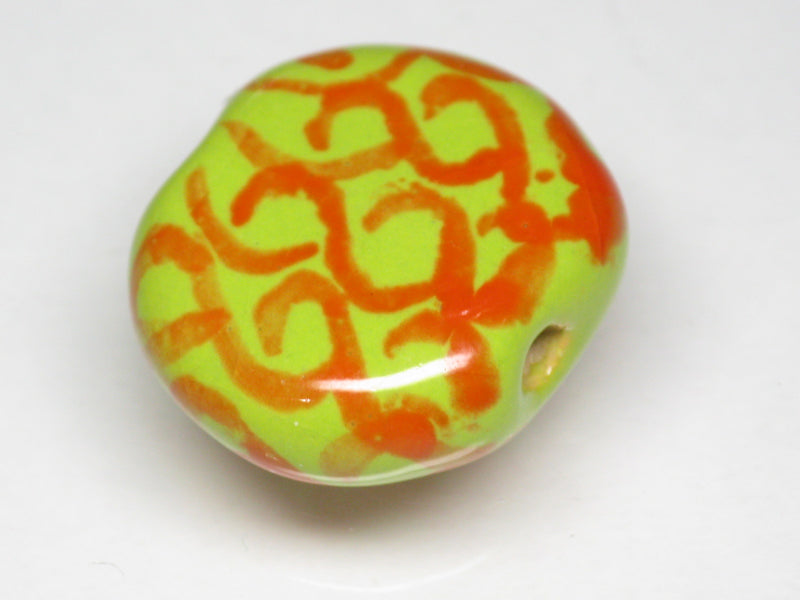TOKO-BEADS KZ221-10 Kenyan ceramic bead 21mm KZ221-10 ケニアセラミックビーズ 21mmKazuri カズリビーズ Asian bead & African bead  Handmade,Lampeork,bead,asia,india,ethnic,parts,accessory,beads とんぼ玉,ビーズ,トンボ玉,アジア,インド,エスニック,手作り,パーツ,アクセサリー