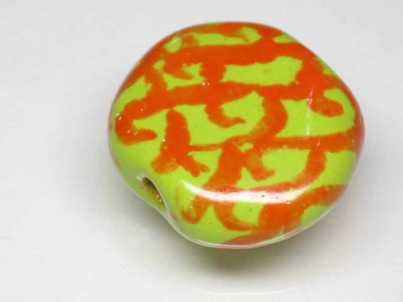 TOKO-BEADS KZ221-10 Kenyan ceramic bead 21mm KZ221-10 ケニアセラミックビーズ 21mmKazuri カズリビーズ Asian bead & African bead  Handmade,Lampeork,bead,asia,india,ethnic,parts,accessory,beads とんぼ玉,ビーズ,トンボ玉,アジア,インド,エスニック,手作り,パーツ,アクセサリー