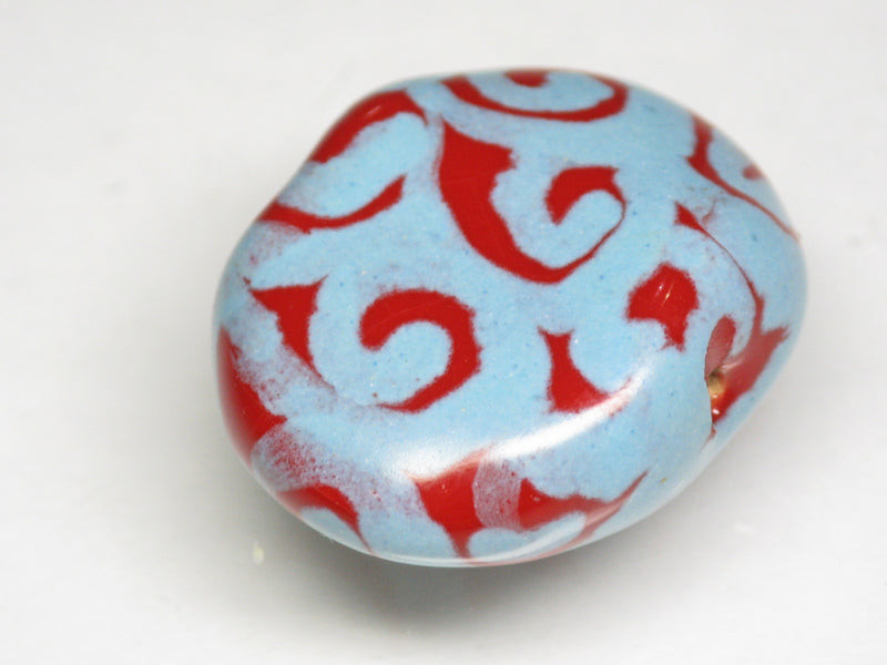 TOKO-BEADS KZ221-11 Kenyan ceramic bead 24mm KZ221-11 ケニアセラミックビーズ 24mmKazuri カズリビーズ Asian bead & African bead  Handmade,Lampeork,bead,asia,india,ethnic,parts,accessory,beads とんぼ玉,ビーズ,トンボ玉,アジア,インド,エスニック,手作り,パーツ,アクセサリー