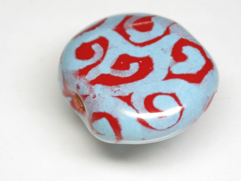 TOKO-BEADS KZ221-11 Kenyan ceramic bead 24mm KZ221-11 ケニアセラミックビーズ 24mmKazuri カズリビーズ Asian bead & African bead  Handmade,Lampeork,bead,asia,india,ethnic,parts,accessory,beads とんぼ玉,ビーズ,トンボ玉,アジア,インド,エスニック,手作り,パーツ,アクセサリー