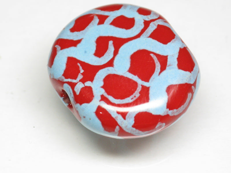TOKO-BEADS KZ221-12 Kenyan ceramic bead 22mm KZ221-12 ケニアセラミックビーズ 22mmKazuri カズリビーズ Asian bead & African bead  Handmade,Lampeork,bead,asia,india,ethnic,parts,accessory,beads とんぼ玉,ビーズ,トンボ玉,アジア,インド,エスニック,手作り,パーツ,アクセサリー