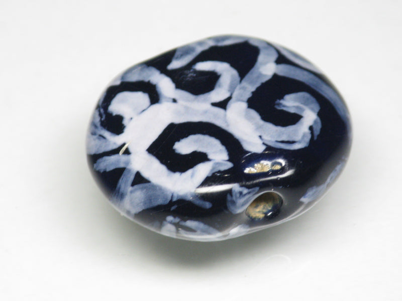 TOKO-BEADS KZ221-14 Kenyan ceramic bead 22mm KZ221-14 ケニアセラミックビーズ 22mmKazuri カズリビーズ Asian bead & African bead  Handmade,Lampeork,bead,asia,india,ethnic,parts,accessory,beads とんぼ玉,ビーズ,トンボ玉,アジア,インド,エスニック,手作り,パーツ,アクセサリー