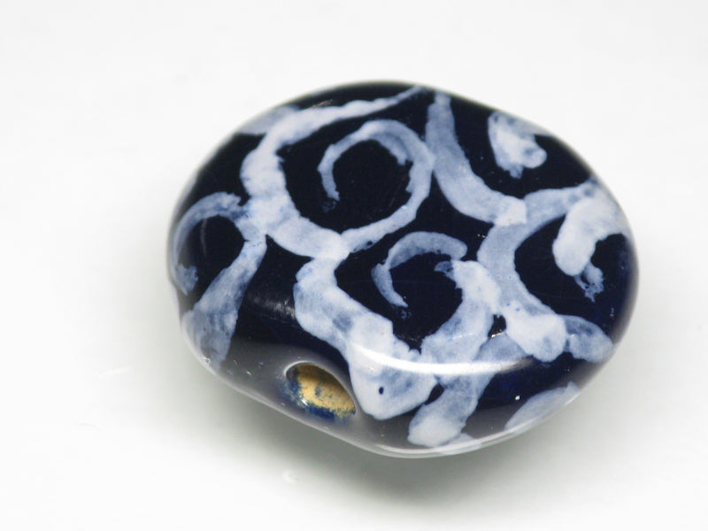 TOKO-BEADS KZ221-14 Kenyan ceramic bead 22mm KZ221-14 ケニアセラミックビーズ 22mmKazuri カズリビーズ Asian bead & African bead  Handmade,Lampeork,bead,asia,india,ethnic,parts,accessory,beads とんぼ玉,ビーズ,トンボ玉,アジア,インド,エスニック,手作り,パーツ,アクセサリー