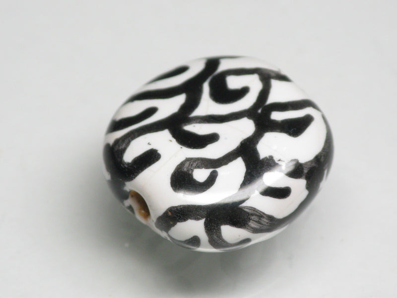 TOKO-BEADS KZ223-01 Kenyan ceramic bead 17.5mm KZ223-01 ケニアセラミックビーズ 17.5mm Asian bead & African bead  Handmade,Lampeork,bead,asia,india,ethnic,parts,accessory,beads とんぼ玉,ビーズ,トンボ玉,アジア,インド,エスニック,手作り,パーツ,アクセサリー