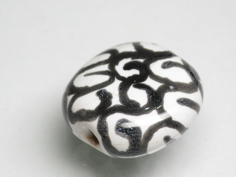 TOKO-BEADS KZ223-02 Kenyan ceramic bead 17.5mm KZ223-02 ケニアセラミックビーズ 17.5mm Asian bead & African bead  Handmade,Lampeork,bead,asia,india,ethnic,parts,accessory,beads とんぼ玉,ビーズ,トンボ玉,アジア,インド,エスニック,手作り,パーツ,アクセサリー