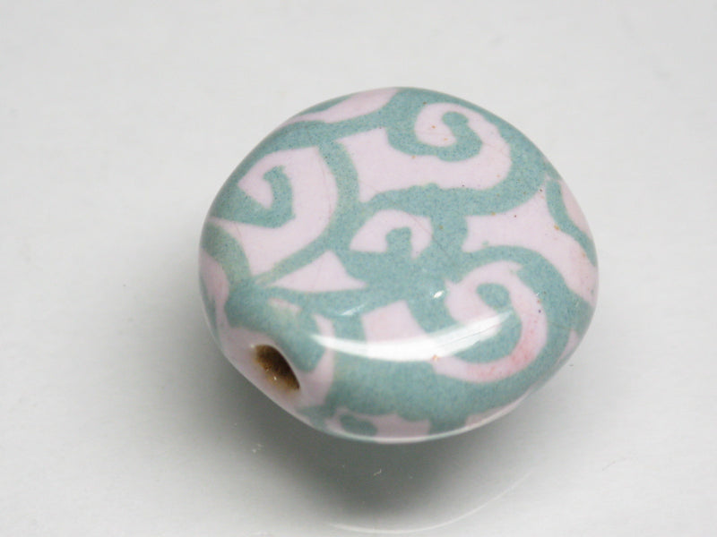 TOKO-BEADS KZ223-03 Kenyan ceramic bead 19mm KZ223-03 ケニアセラミックビーズ 19mm Asian bead & African bead  Handmade,Lampeork,bead,asia,india,ethnic,parts,accessory,beads とんぼ玉,ビーズ,トンボ玉,アジア,インド,エスニック,手作り,パーツ,アクセサリー