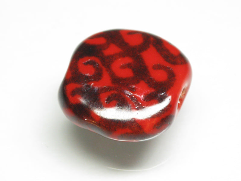 TOKO-BEADS KZ223-05 Kenyan ceramic bead 18mm KZ223-05 Kazuri ケニアセラミックビーズ 18mm Asian bead & African bead  Handmade,Lampeork,bead,asia,india,ethnic,parts,accessory,beads とんぼ玉,ビーズ,トンボ玉,アジア,インド,エスニック,手作り,パーツ,アクセサリー