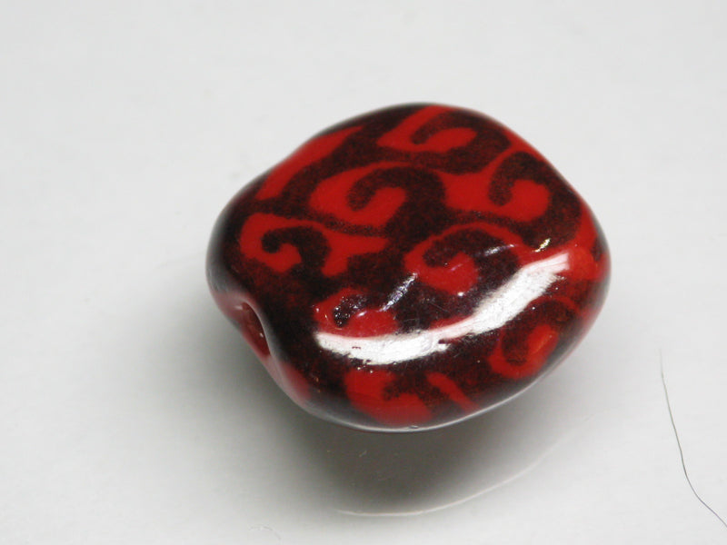 TOKO-BEADS KZ223-05 Kenyan ceramic bead 18mm KZ223-05 ケニアセラミックビーズ 18mm Asian bead & African bead  Handmade,Lampeork,bead,asia,india,ethnic,parts,accessory,beads とんぼ玉,ビーズ,トンボ玉,アジア,インド,エスニック,手作り,パーツ,アクセサリー
