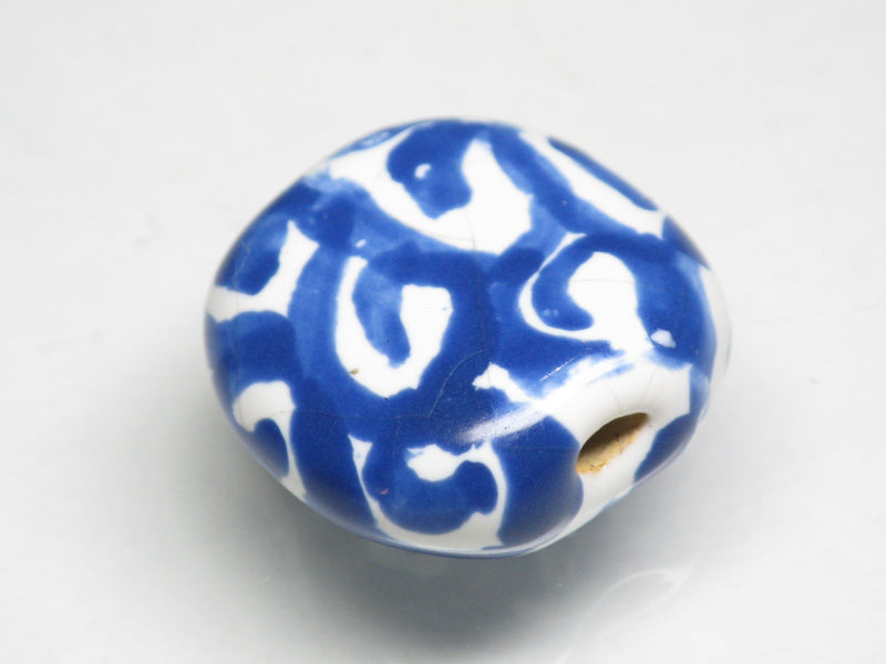 TOKO-BEADS KZ223-06 Kenyan ceramic bead 18.5mm KZ223-06 Kazuri ケニアセラミックビーズ 18.5mm Asian bead & African bead  Handmade,Lampeork,bead,asia,india,ethnic,parts,accessory,beads とんぼ玉,ビーズ,トンボ玉,アジア,インド,エスニック,手作り,パーツ,アクセサリー