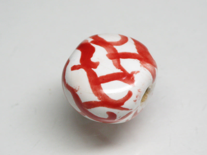 TOKO-BEADS KZ224-01 Kenyan ceramic bead 15mm KZ224-01 Kazuri ケニアセラミックビーズ 15mm Asian bead & African bead  Handmade,Lampeork,bead,asia,india,ethnic,parts,accessory,beads とんぼ玉,ビーズ,トンボ玉,アジア,インド,エスニック,手作り,パーツ,アクセサリー
