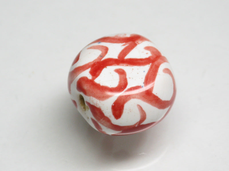 TOKO-BEADS KZ224-01 Kenyan ceramic bead 15mm KZ224-01 ケニアセラミックビーズ 15mm Asian bead & African bead  Handmade,Lampeork,bead,asia,india,ethnic,parts,accessory,beads とんぼ玉,ビーズ,トンボ玉,アジア,インド,エスニック,手作り,パーツ,アクセサリー