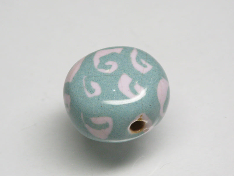 TOKO-BEADS KZ224-02 Kenyan ceramic bead 15mm KZ224-02 ケニアセラミックビーズ 15mmKazuri カズリビーズ Asian bead & African bead  Handmade,Lampeork,bead,asia,india,ethnic,parts,accessory,beads とんぼ玉,ビーズ,トンボ玉,アジア,インド,エスニック,手作り,パーツ,アクセサリー