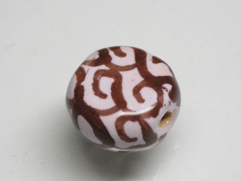TOKO-BEADS KZ224-04 Kenyan ceramic bead 15mm KZ224-04 Kazuri ケニアセラミックビーズ 15mm Asian bead & African bead  Handmade,Lampeork,bead,asia,india,ethnic,parts,accessory,beads とんぼ玉,ビーズ,トンボ玉,アジア,インド,エスニック,手作り,パーツ,アクセサリー