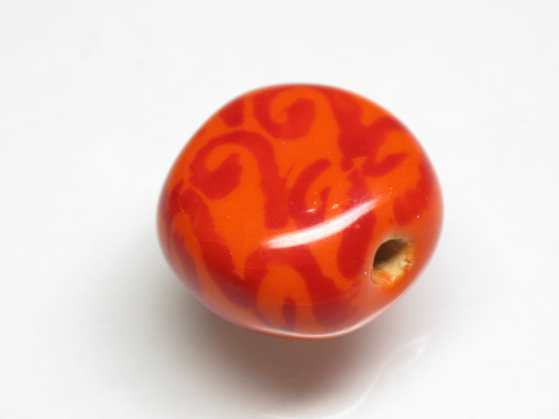 TOKO-BEADS KZ224-05 Kenyan ceramic bead 15mm KZ224-05 Kazuri ケニアセラミックビーズ 15mm Asian bead & African bead  Handmade,Lampeork,bead,asia,india,ethnic,parts,accessory,beads とんぼ玉,ビーズ,トンボ玉,アジア,インド,エスニック,手作り,パーツ,アクセサリー