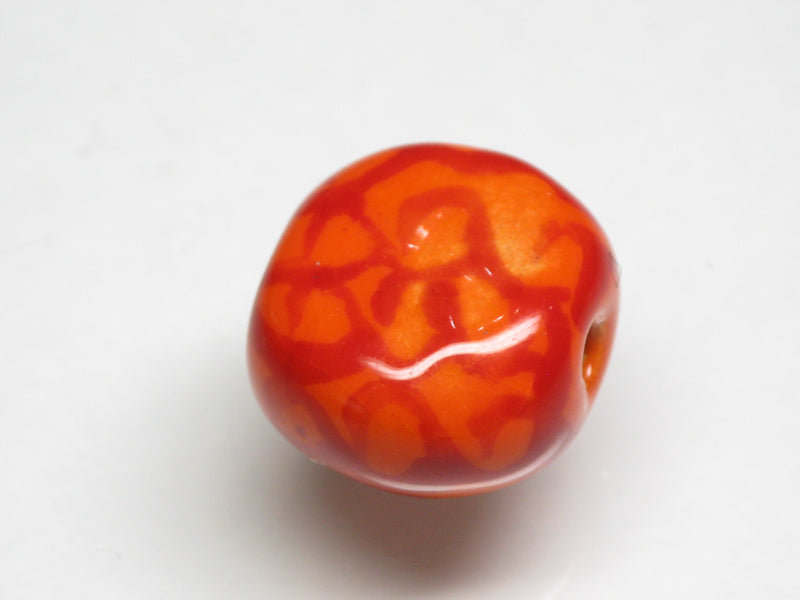 TOKO-BEADS KZ224-06 Kenyan ceramic bead 15mm KZ224-06 Kazuri ケニアセラミックビーズ 15mm Asian bead & African bead  Handmade,Lampeork,bead,asia,india,ethnic,parts,accessory,beads とんぼ玉,ビーズ,トンボ玉,アジア,インド,エスニック,手作り,パーツ,アクセサリー
