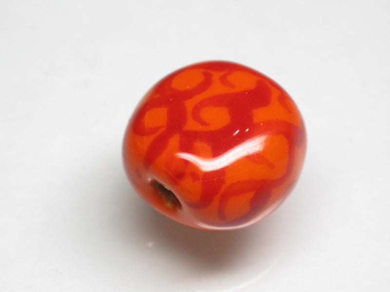 TOKO-BEADS KZ224-06 Kenyan ceramic bead 15mm KZ224-06 ケニアセラミックビーズ 15mm Asian bead & African bead  Handmade,Lampeork,bead,asia,india,ethnic,parts,accessory,beads とんぼ玉,ビーズ,トンボ玉,アジア,インド,エスニック,手作り,パーツ,アクセサリー