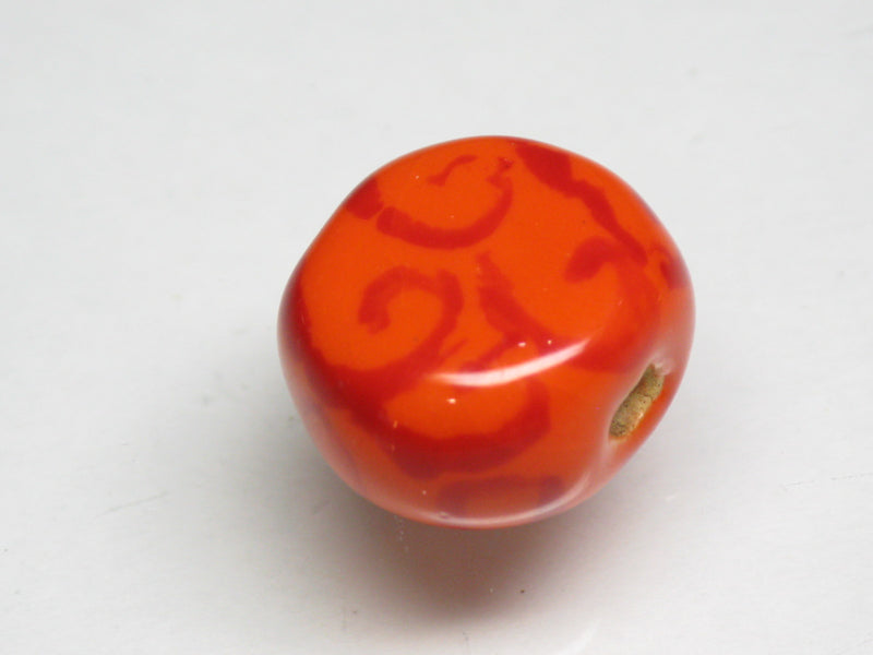TOKO-BEADS KZ224-07 Kenyan ceramic bead 15mm KZ224-07 Kazuri ケニアセラミックビーズ 15mm Asian bead & African bead  Handmade,Lampeork,bead,asia,india,ethnic,parts,accessory,beads とんぼ玉,ビーズ,トンボ玉,アジア,インド,エスニック,手作り,パーツ,アクセサリー