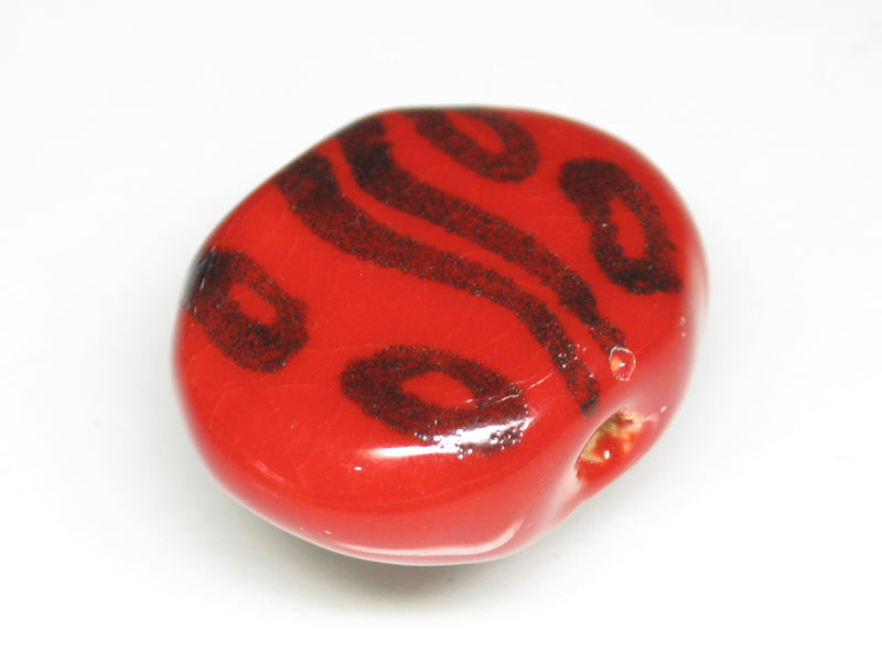 TOKO-BEADS KZ231-13 Kenyan ceramic bead 23mm KZ231-13 ケニアセラミックビーズ 23mmKazuri カズリビーズ Asian bead & African bead  Handmade,Lampeork,bead,asia,india,ethnic,parts,accessory,beads とんぼ玉,ビーズ,トンボ玉,アジア,インド,エスニック,手作り,パーツ,アクセサリー