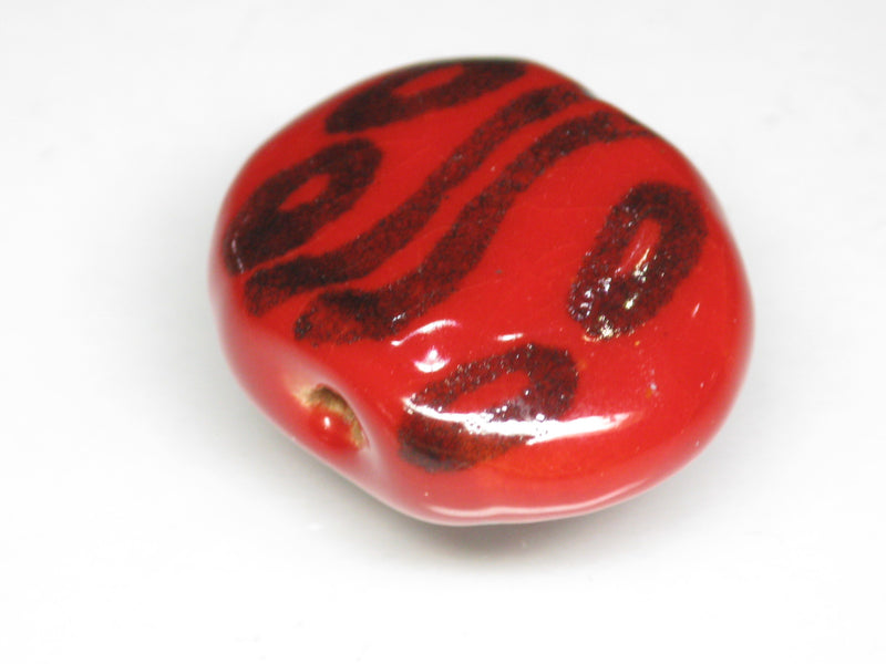TOKO-BEADS KZ231-13 Kenyan ceramic bead 23mm KZ231-13 ケニアセラミックビーズ 23mmKazuri カズリビーズ Asian bead & African bead  Handmade,Lampeork,bead,asia,india,ethnic,parts,accessory,beads とんぼ玉,ビーズ,トンボ玉,アジア,インド,エスニック,手作り,パーツ,アクセサリー