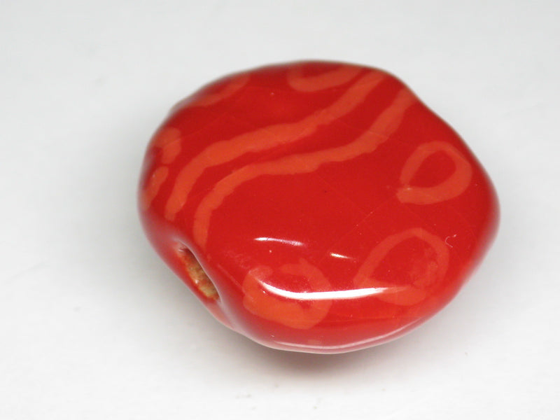 TOKO-BEADS KZ231-14 Kenyan ceramic bead 22mm KZ231-14 ケニアセラミックビーズ 22mmKazuri カズリビーズ Asian bead & African bead  Handmade,Lampeork,bead,asia,india,ethnic,parts,accessory,beads とんぼ玉,ビーズ,トンボ玉,アジア,インド,エスニック,手作り,パーツ,アクセサリー