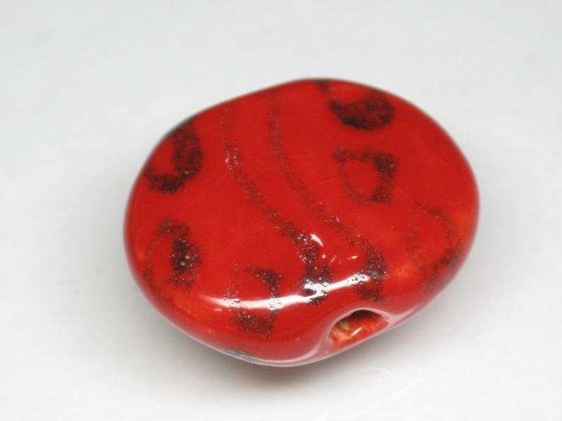 TOKO-BEADS KZ231-16 Kenyan ceramic bead 21mm KZ231-16 ケニアセラミックビーズ 21mmKazuri カズリビーズ Asian bead & African bead  Handmade,Lampeork,bead,asia,india,ethnic,parts,accessory,beads とんぼ玉,ビーズ,トンボ玉,アジア,インド,エスニック,手作り,パーツ,アクセサリー