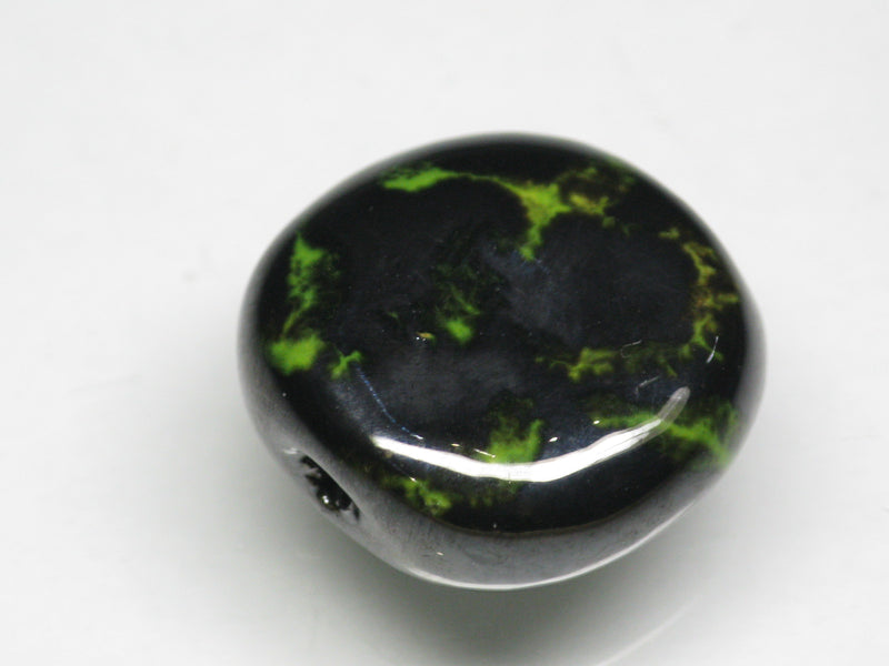 TOKO-BEADS KZ243-02 Kenyan ceramic bead 18mm KZ243-02 ケニアセラミックビーズ 18mmKazuri カズリビーズ Asian bead & African bead  Handmade,Lampeork,bead,asia,india,ethnic,parts,accessory,beads とんぼ玉,ビーズ,トンボ玉,アジア,インド,エスニック,手作り,パーツ,アクセサリー