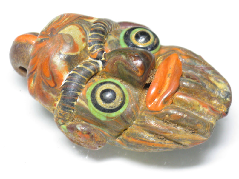 TOKO-BEADS MT001-17 Manik Topeng 60mm MT001-17 マニックトペン（マスク） 60mm Asian bead & African bead  Handmade,Lampeork,bead,asia,india,ethnic,parts,accessory,beads とんぼ玉,ビーズ,トンボ玉,アジア,インド,エスニック,手作り,パーツ,アクセサリー