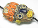 TOKO-BEADS MT002-04 Manik Topeng 37mm MT002-04 マニックトペン（魚） 37mm Asian bead & African bead  Handmade,Lampeork,bead,asia,india,ethnic,parts,accessory,beads とんぼ玉,ビーズ,トンボ玉,アジア,インド,エスニック,手作り,パーツ,アクセサリー