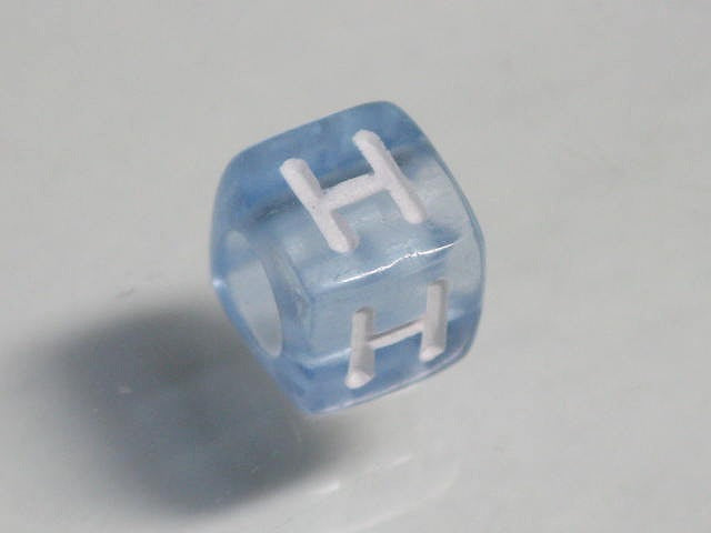 TOKO-BEADS P001-1-H Alphabet (H) 6mm P001-1-H アルファベット（H） 6mm Asian bead & African bead  Handmade,Lampeork,bead,asia,india,ethnic,parts,accessory,beads とんぼ玉,ビーズ,トンボ玉,アジア,インド,エスニック,手作り,パーツ,アクセサリー