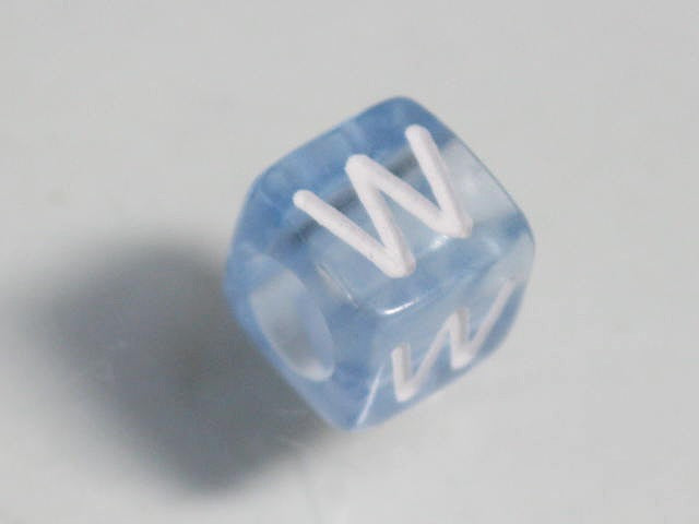 TOKO-BEADS P001-1-W Alphabet (W) 6mm P001-1-W アルファベット（W） 6mm Asian bead & African bead  Handmade,Lampeork,bead,asia,india,ethnic,parts,accessory,beads とんぼ玉,ビーズ,トンボ玉,アジア,インド,エスニック,手作り,パーツ,アクセサリー